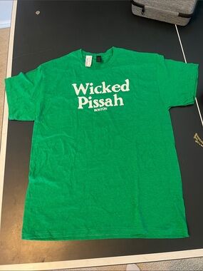 Wicked Pissah Boston Green Graphic Tee men's L nwt